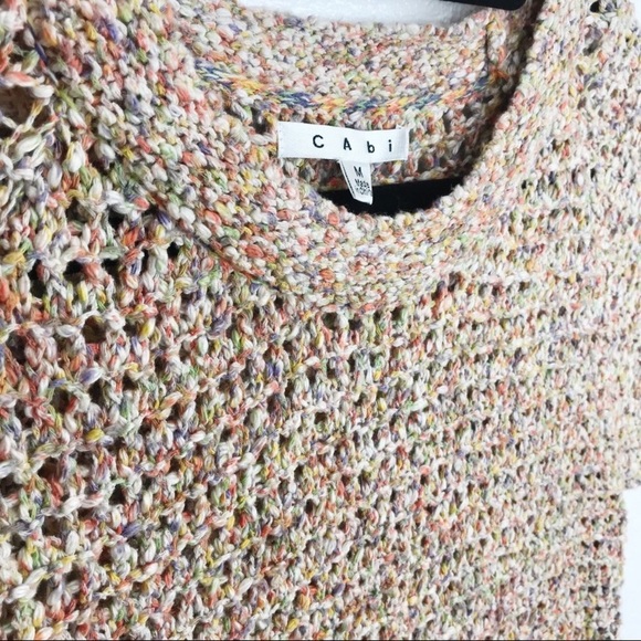 CAbi Sherbet Multi Color Pullover Knit Top XS M - Picture 4 of 8